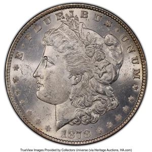 image for: 1878 7/8TF $1 Weak, 7/4 Clash, VAM-41C, MS64 PCGS. PCGS Population: (9/3 and 3/1+). Mintage 544,000....