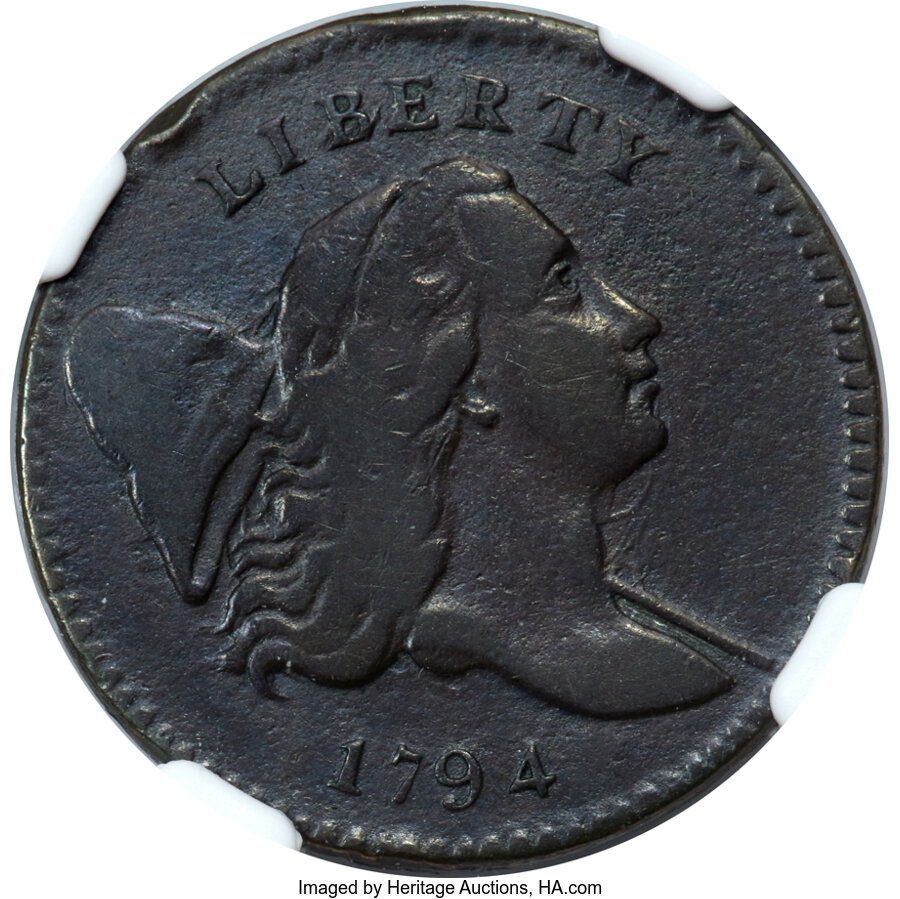 image for: 1794 1/2 C Normal Head, Small Edge Letters, C-3a, B-5b, R.5, Fine 15 NGC....