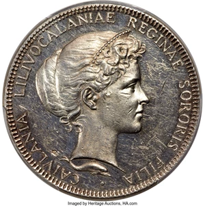 image for: 1893 $1 Princess Kailulani Pattern Silver Dollar, Medcalf 2MH-3, AU58 PCGS....