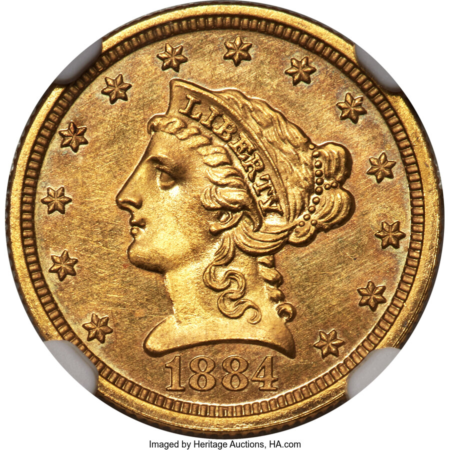 image for: 1884 $2 1/2 PR62 Ultra Cameo NGC. CAC. JD-1, High R.5....