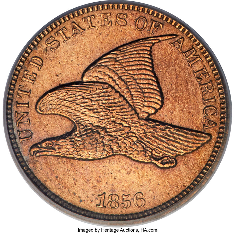 image for: 1856 P1C Flying Eagle Cent, Judd-184, Pollock-220, Snow-PT1a, High R.6, PR55 PCGS....