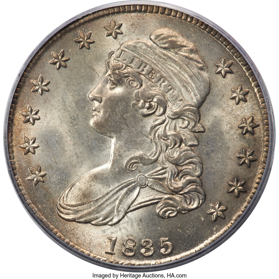 image for: 1835 50C O-103, R.2, MS64 PCGS....