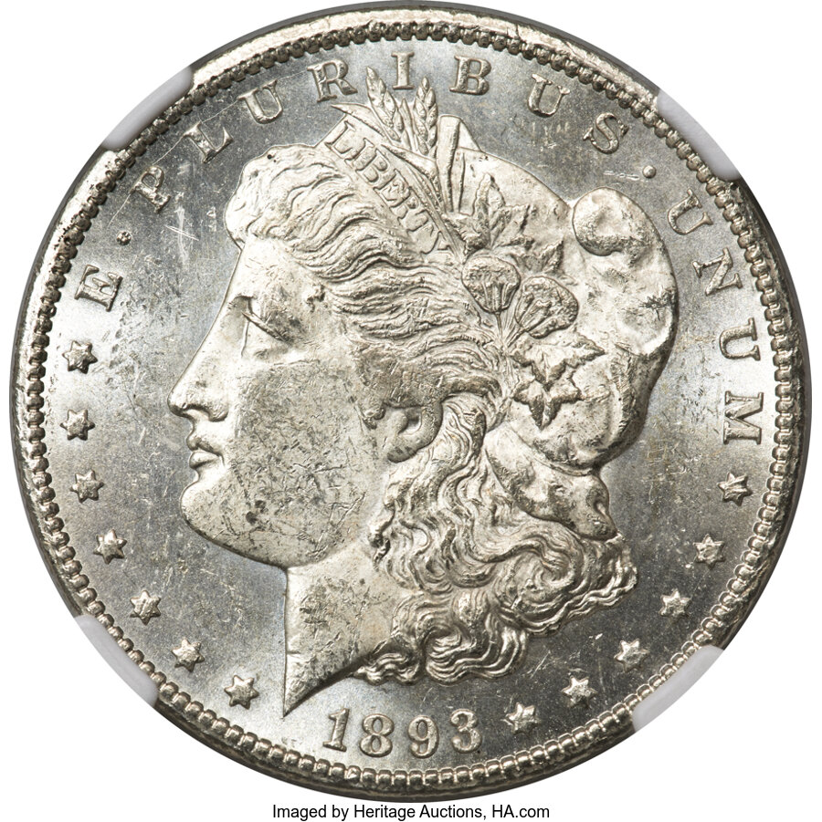 1893-CC $1 MS60 NGC. VAM-4....