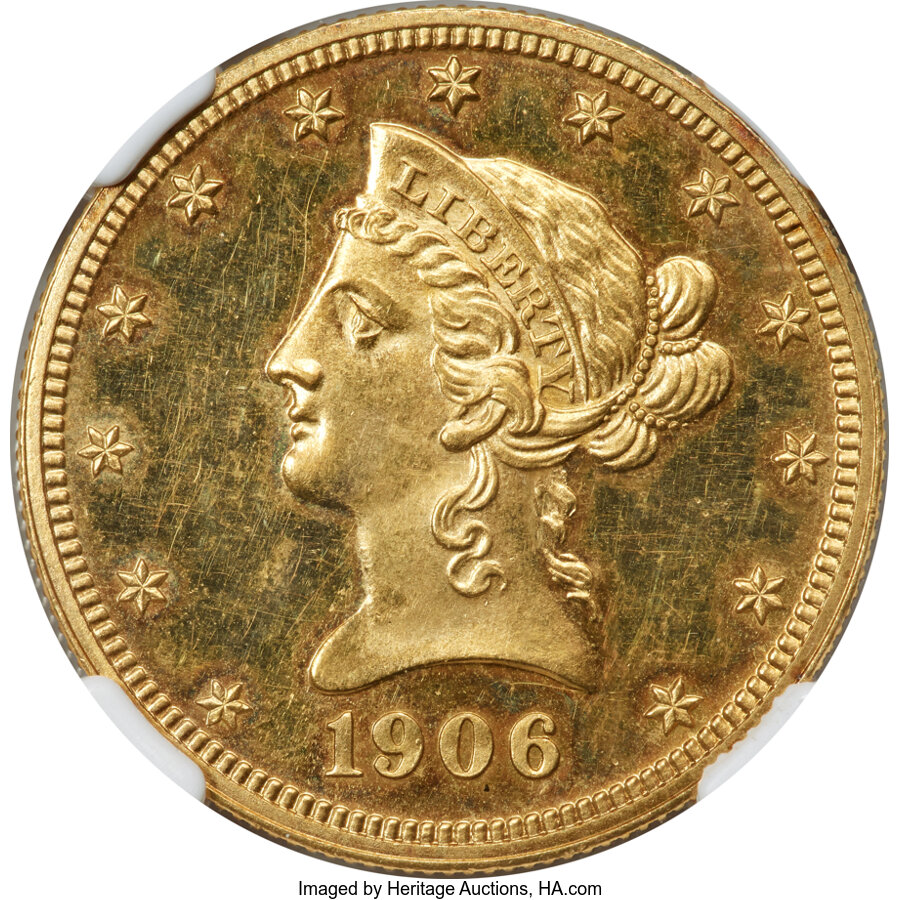 image for: 1906 $10 JD-1, R.5, PR63 Cameo NGC....