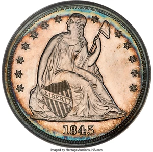 image for: 1845 $1 PR63 PCGS. CAC. OC-P1, High R.6....