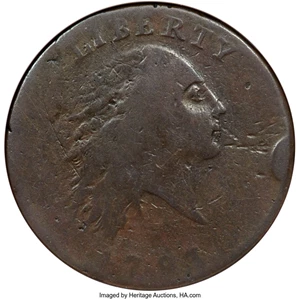 image for: 1793 1C Chain, AMERICA, S-2, B-2, High R.4, Good 6 ANACS....