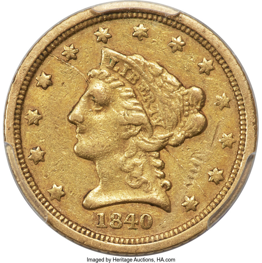 image for: 1840-D $2 1/2 VF30 PCGS. Winter 1-A....