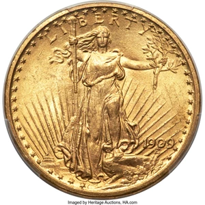 image for: 1909/8 $20 FS-301 MS62 PCGS....