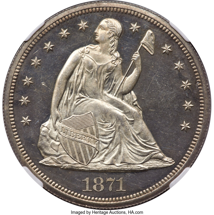 image for: 1871 $1 PR63 Cameo NGC. OC-P1, R.2....