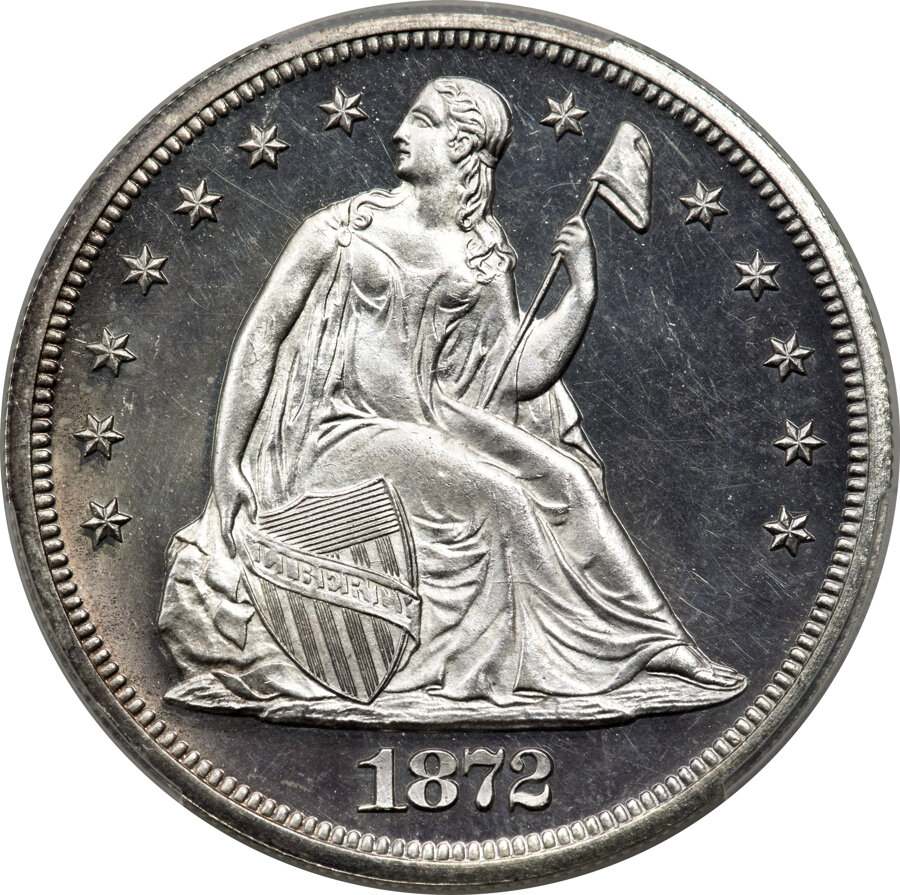 image for: 1872 $1 PR64 Cameo PCGS. CAC. OC-P1, R.2....