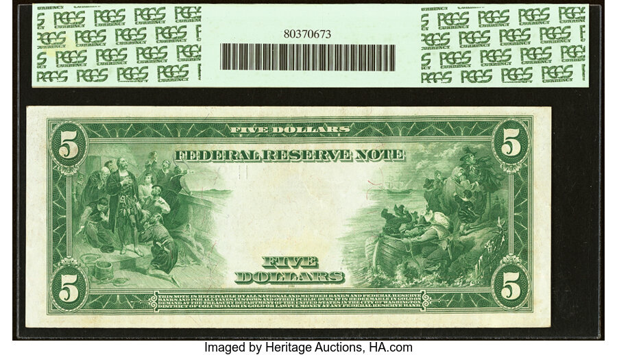 image for: Fr. 875a $5 1914 Federal Reserve Note PCGS Choice New 63PPQ....