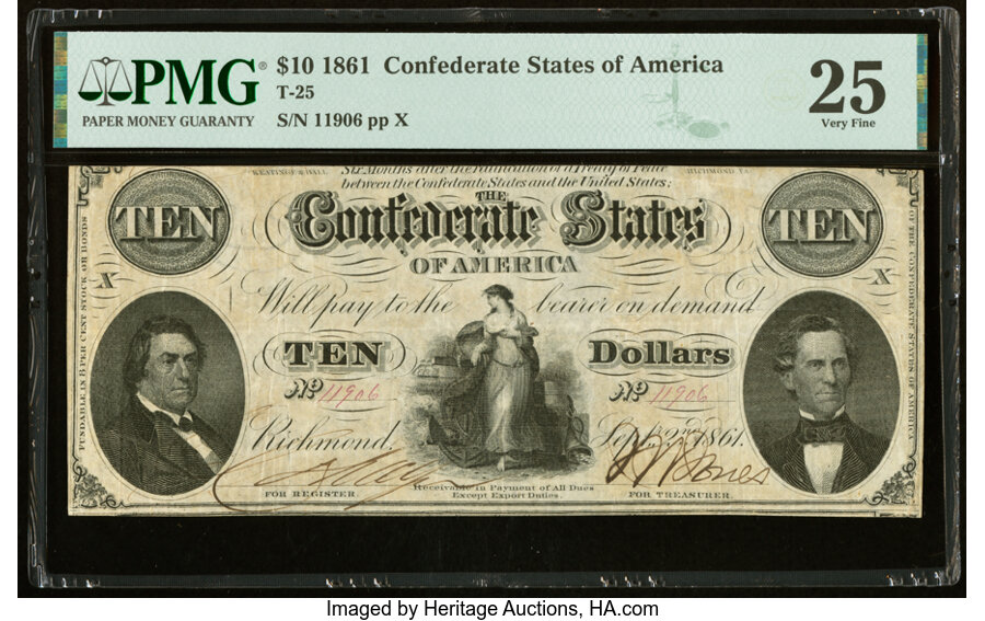 image for: T25 $10 1861 PF-2 Cr. 169 PMG Very Fine 25....