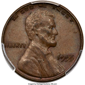 image for: 1955 1C Doubled Die Obverse, FS-101, AU58 PCGS. CAC....