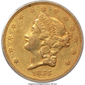 image for: 1855-O $20 XF40 PCGS....