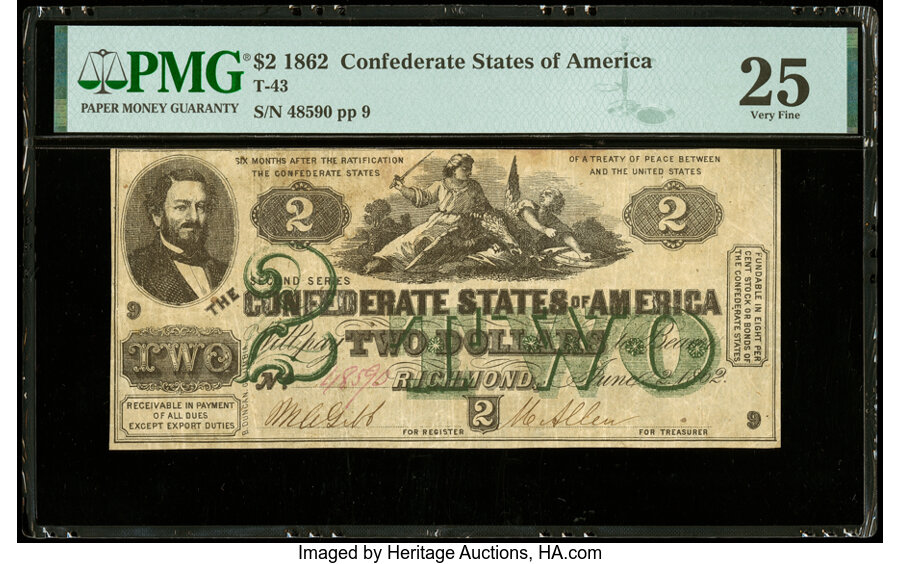 image for: T43 $2 1862 PF-1 Cr. 338 PMG Very Fine 25....