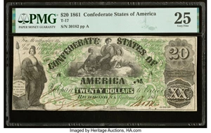 image for: T17 $20 1861 PF-1 Cr. 99 PMG Very Fine 25....