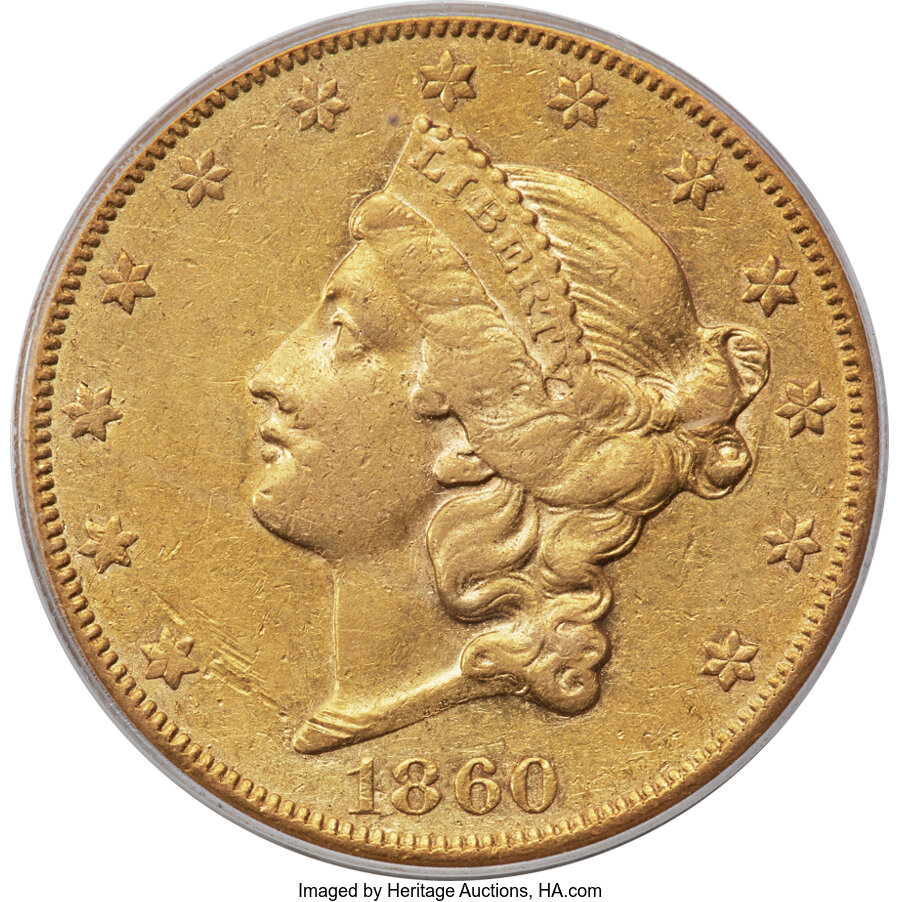 image for: 1860-O $20 XF40 PCGS. Winter-1. ...