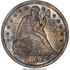 image for: 1849 $1 PR65 PCGS. OC-P1, R.7....