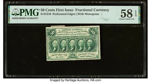 image for: Fr. 1310 50¢ First Issue PMG Choice About Unc 58 EPQ....