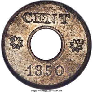 image for: 1850 P1C One Cent, Judd-119 Original, Pollock-134, Low R.6, PR64 NGC....