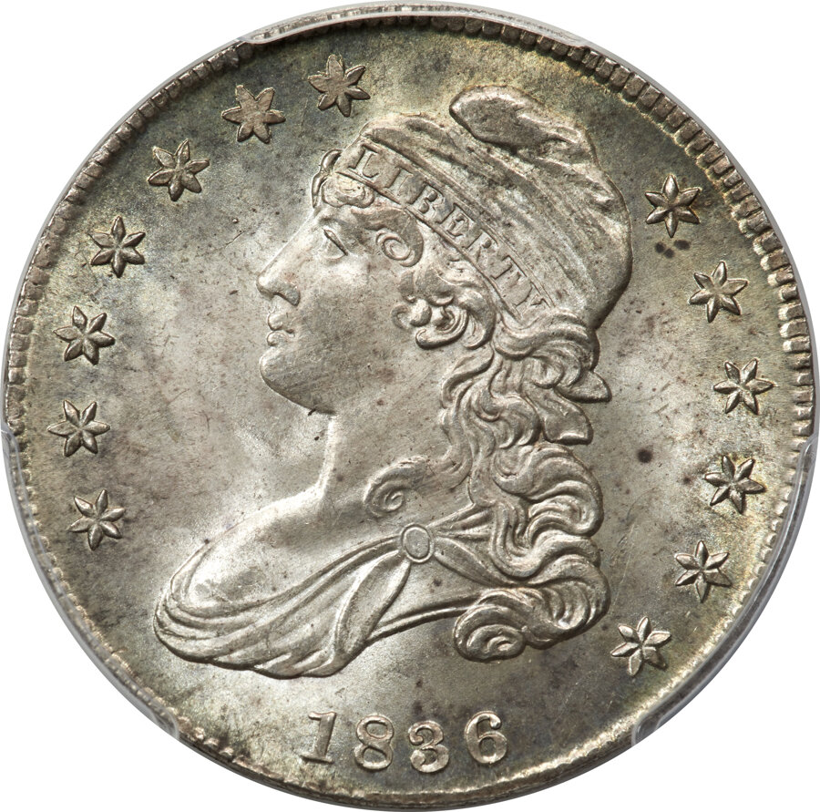 image for: 1836 50C Lettered Edge, O-114, R.2, MS64+ PCGS. CAC....