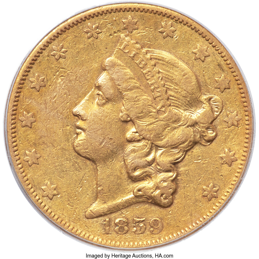 image for: 1859-O $20 XF45 PCGS. Winter-1....