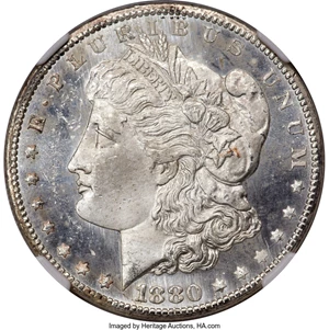 image for: 1880-CC $1 MS66 Deep Prooflike NGC....