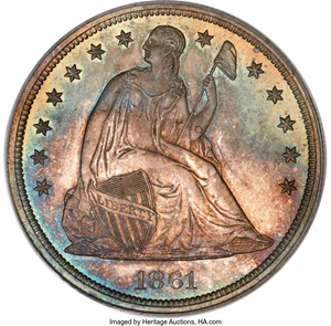 image for: 1861 $1 PR66 PCGS. OC-P1, High R.4....