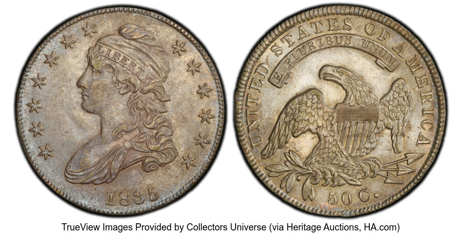 image for: 1835 50C O-103, R.2, MS62 PCGS. PCGS Population: (68/91).  Mintage 5,352,006....