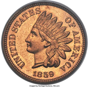 image for: 1859 1C PR65 Cameo PCGS. CAC....