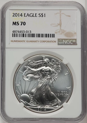 image for: 2014 $1 Silver Eagle MS70 NGC....