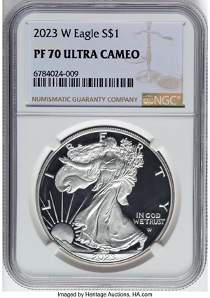 image for: 2023-W $1 Silver Eagle PR70 Ultra Cameo NGC....