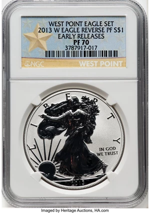 image for: 2013-W $1 Reverse Proof, West Point Mint Set, Early Releases PR70 NGC....