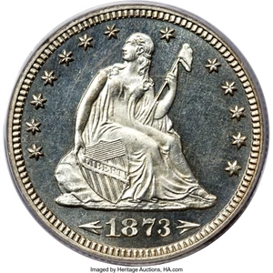 image for: 1873 25C Arrows PR65 Cameo PCGS....