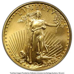 image for: 1993 $10 Quarter-Ounce Gold Eagle MS69 PCGS. ...