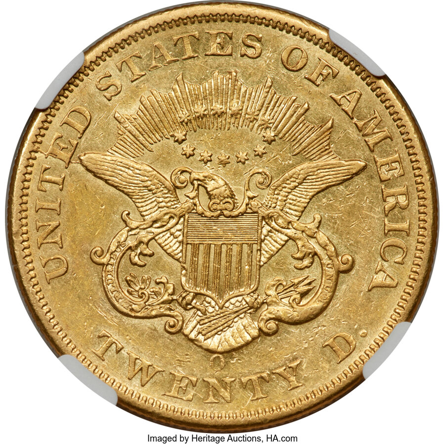 image for: 1859-O $20 AU53 NGC. Winter-3. ...