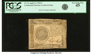 image for: Continental Currency April 11, 1778 $7 PCGS Extremely Fine 45....