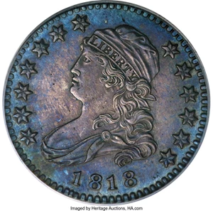 image for: 1818 25C B-8, R.3, MS63 PCGS....