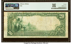 image for: Okmulgee, OK - $20 1902 Plain Back Fr. 660 The American National Bank Ch. # (W)12048 PMG Very Fine 20....