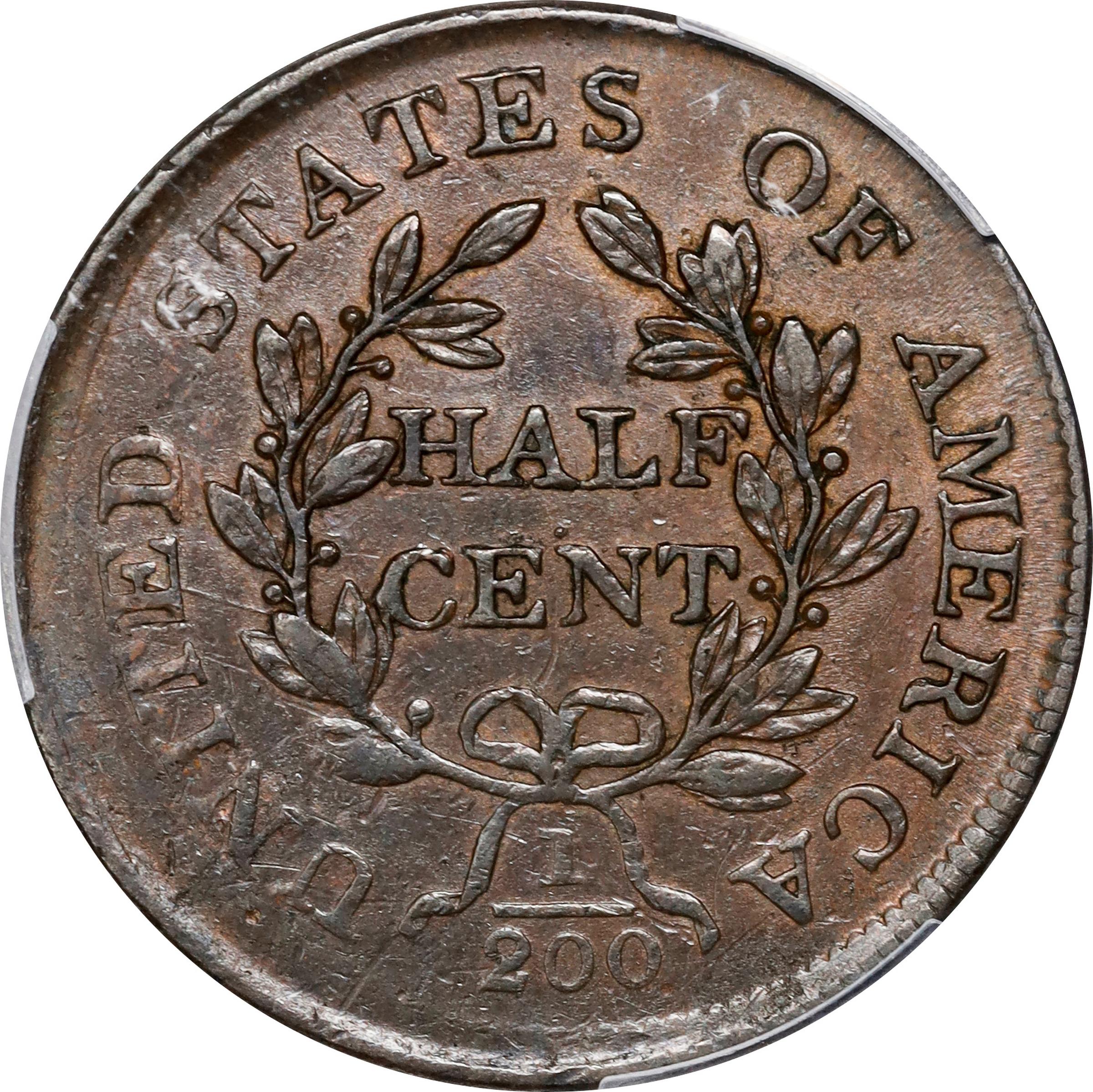 1804 1/2c Plain 4, No Stems MS BN MS60 BN thumbnail 16