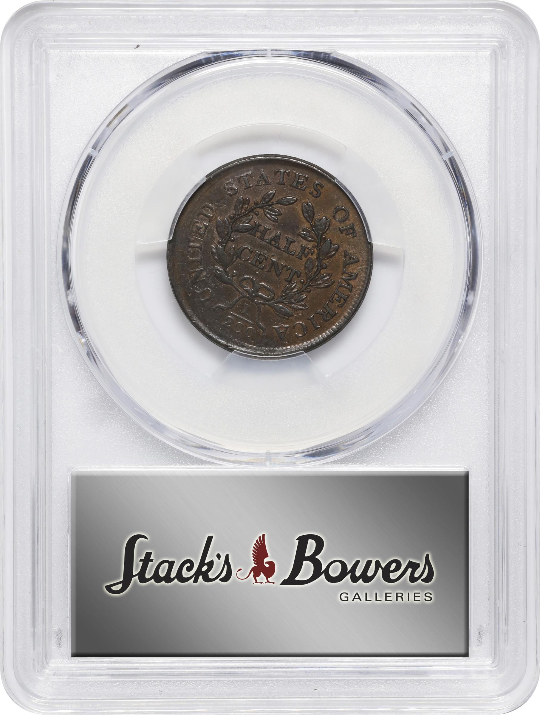 1804 1/2c Plain 4, No Stems MS BN MS60 BN thumbnail 18