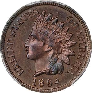 image for: 1894 Indian Cent. Proof-64 BN (PCGS).