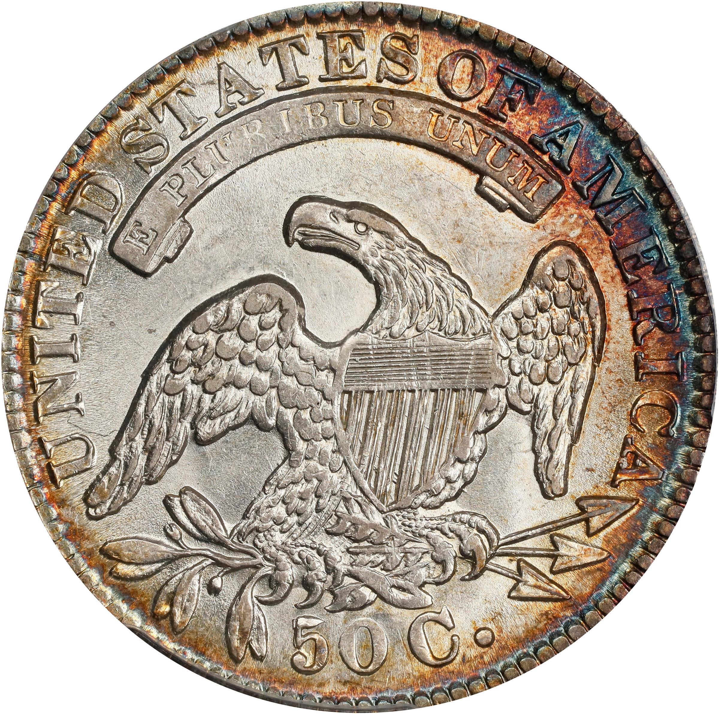 1834 50c Large Date, Large Letters AU58 thumbnail 2
