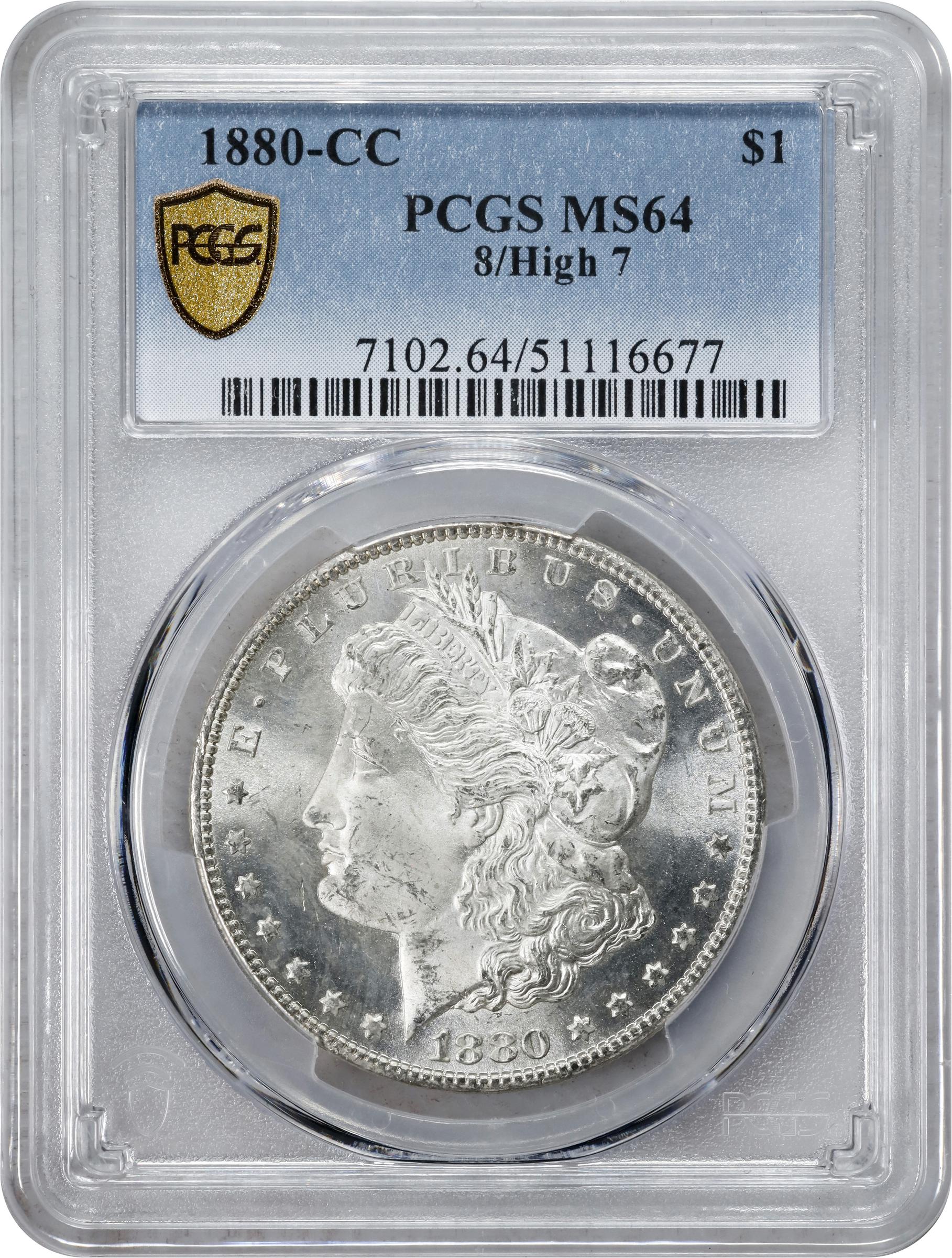 1880-CC $1  8/High 7 MS64 thumbnail 8
