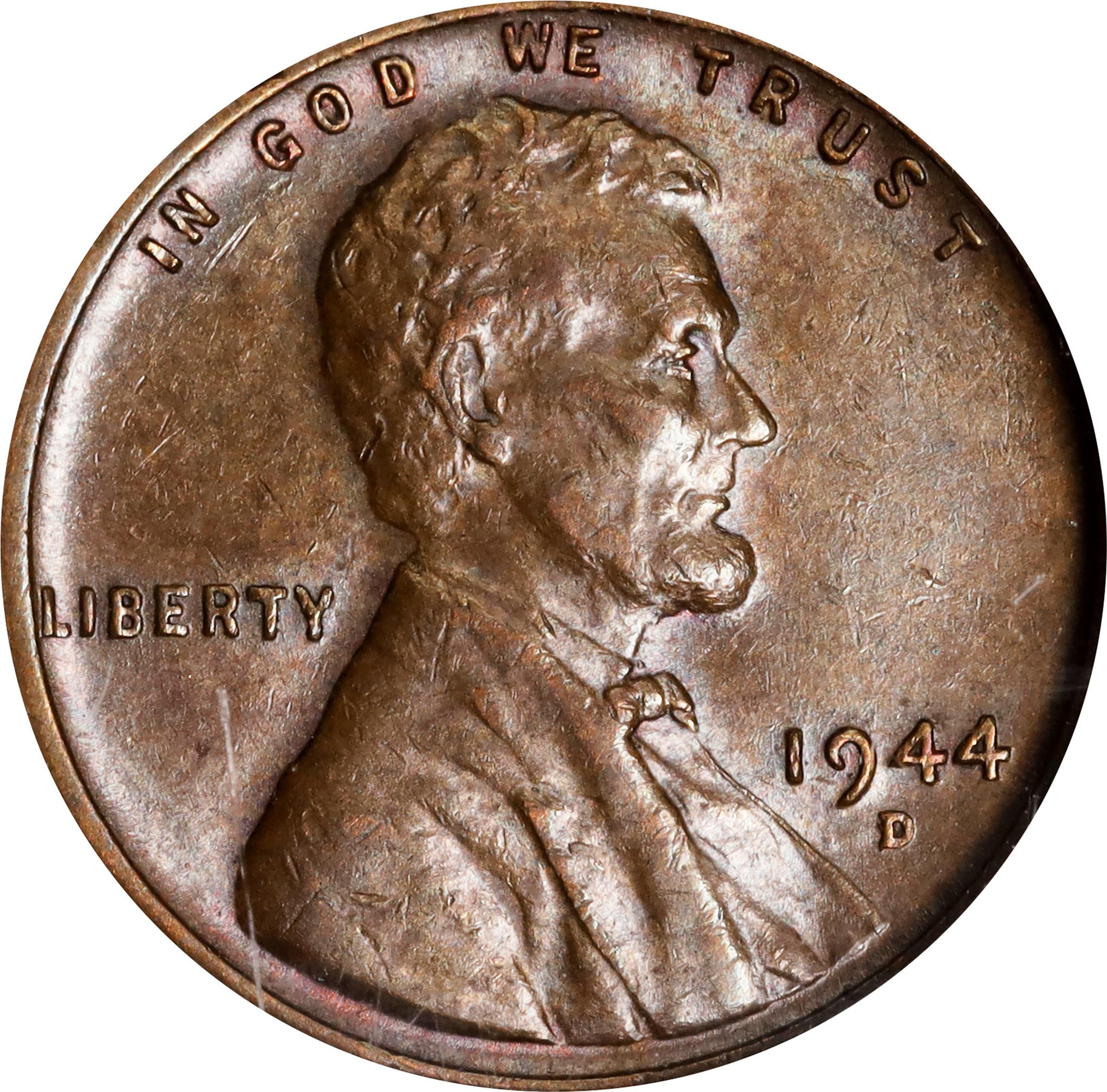 image for: 1944-D/S Lincoln Cent. FS-512. AU-55 BN (NGC).