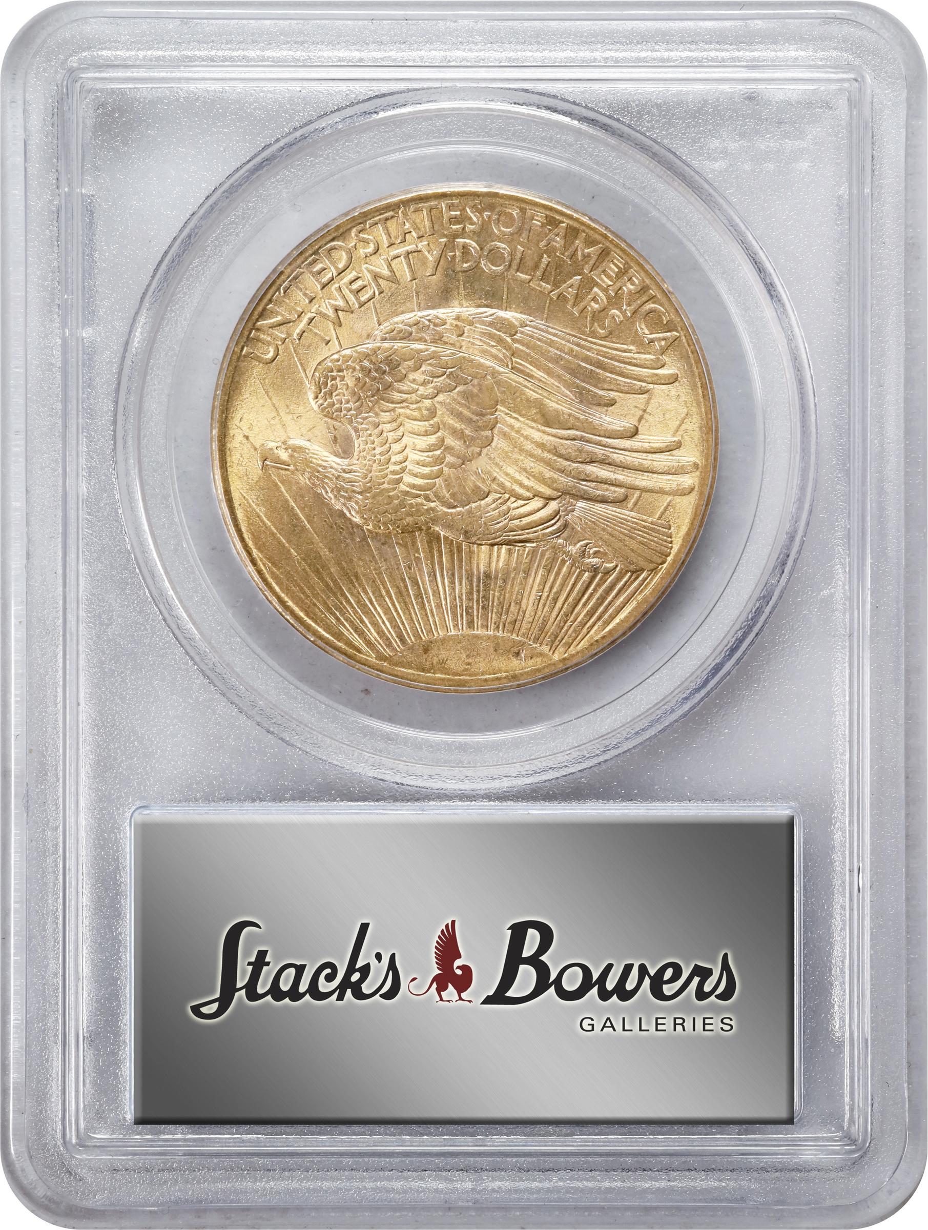 1908 $20 Saint Gaudens Gold No Motto Mint State (MS) Pricing
