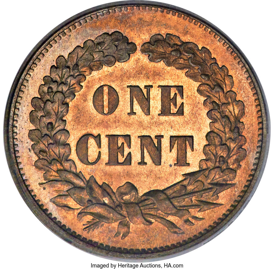 image for: 1858 P1C Flying Eagle Cent, Judd-192, Pollock-235, Snow-PT13, R.5, PR64+ PCGS....