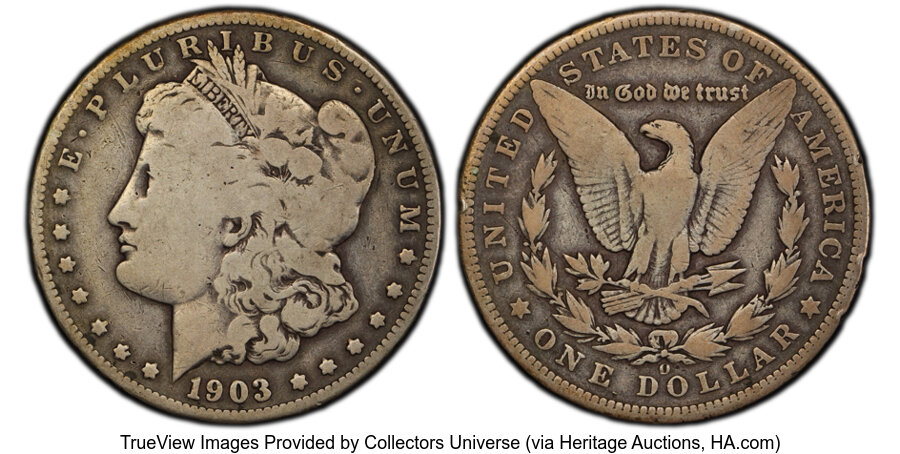 激レア‼️ 使用数去年1回のみ　画像と説明をご確認お願い致しますm(_ _)m 1903 O One Dollar MS Values | Greysheet