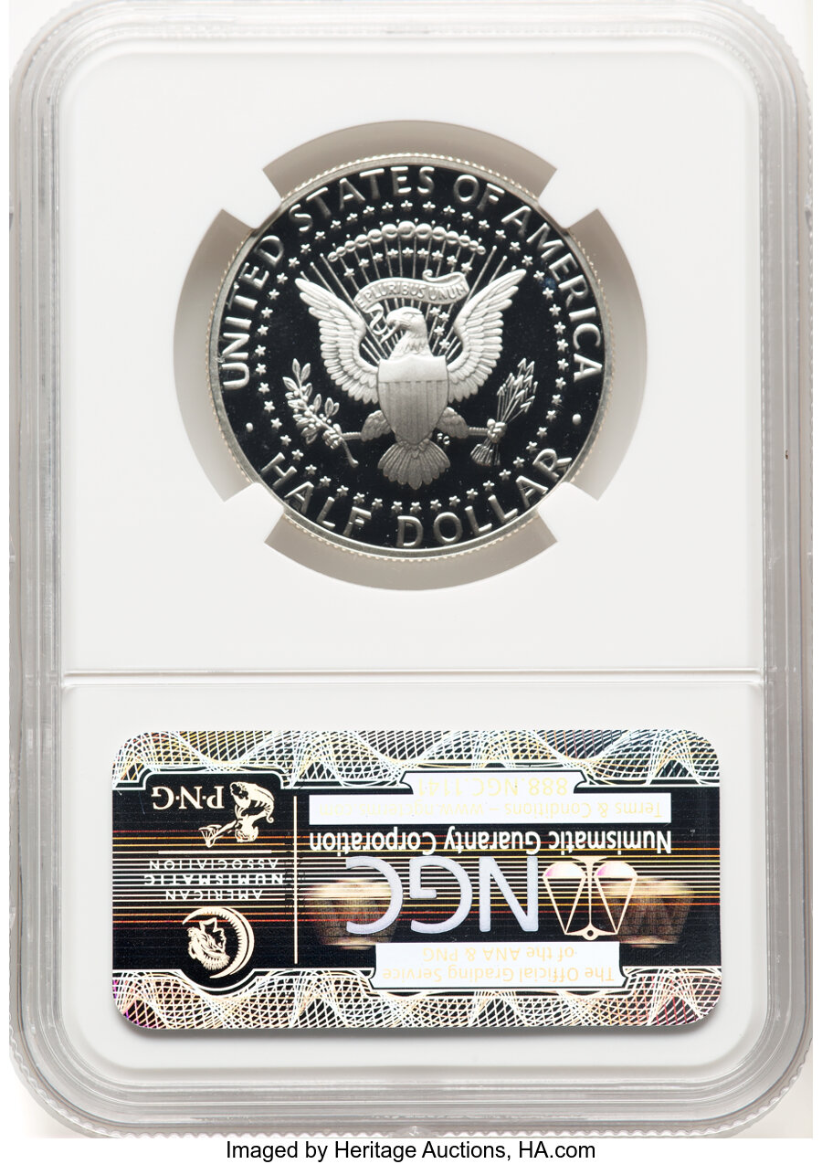 image for: 1996-S 50C Silver PR70 Ultra Cameo NGC.  Kennedy Half 50th Anniversary....