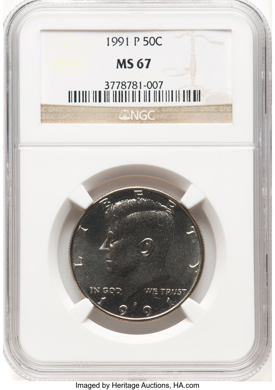 image for: 1991-P 50C MS67 NGC.  ...